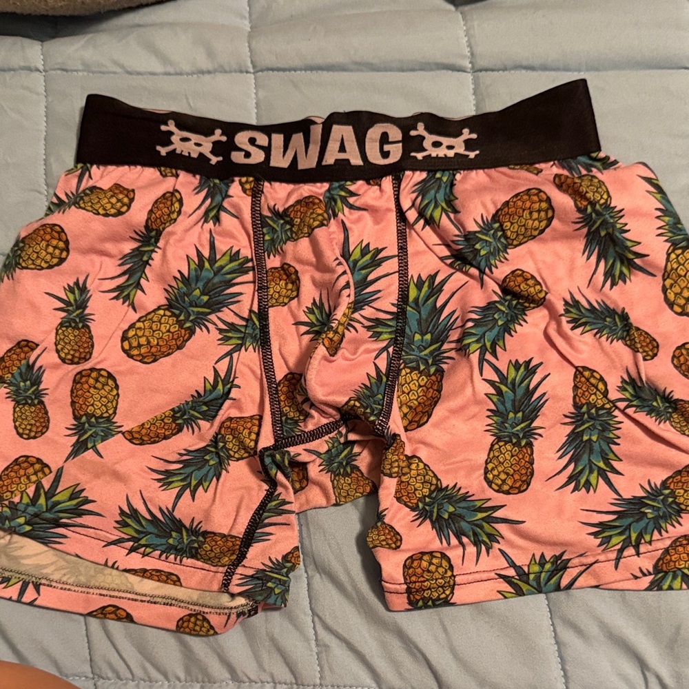 SWAG Pineapple Print Men's Boxers - Pink